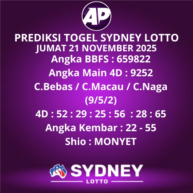 Prediksi Togel Sydney Lotto