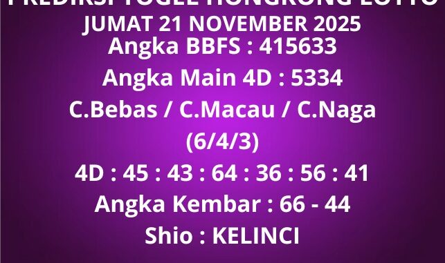 Prediksi Togel Hongkong Lotto