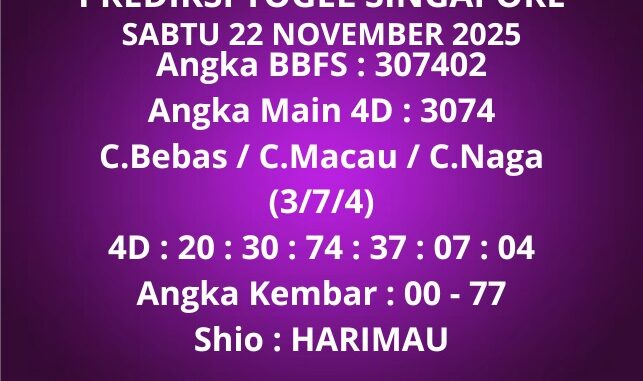 Prediksi Togel Singapore