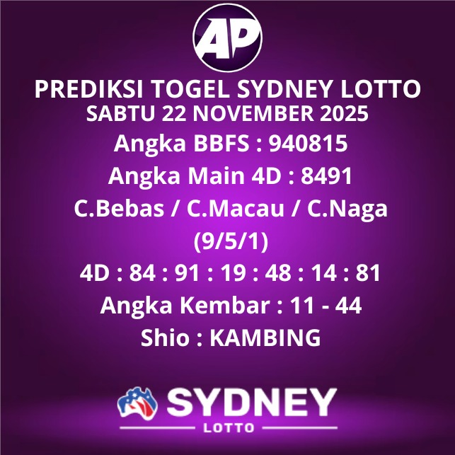 Prediksi Togel Sydney Lotto