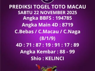 Prediksi Togel Toto Macau