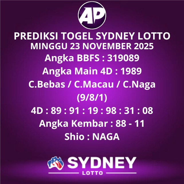 Prediksi Togel Sydney Lotto