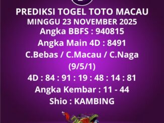 Prediksi Togel Toto Macau