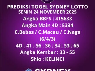 Prediksi Togel Sydney Lotto