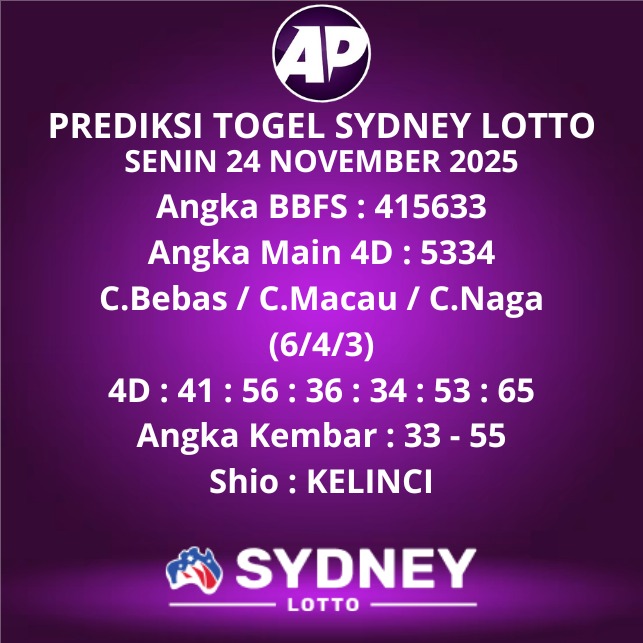 Prediksi Togel Sydney Lotto