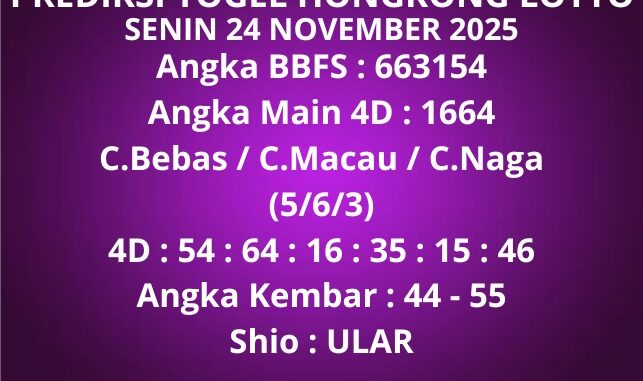 Prediksi Togel Hongkong Lotto