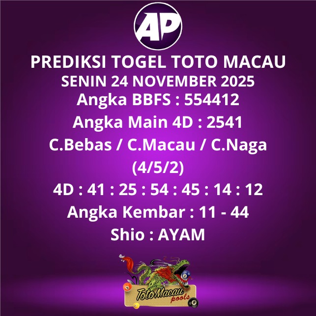 Prediksi Togel Toto Macau
