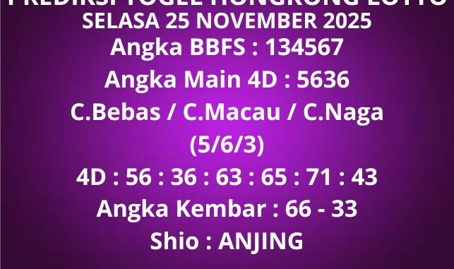 Prediksi Togel Hongkong Lotto