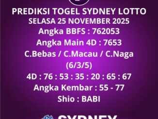 Prediksi Togel Sydney Lotto