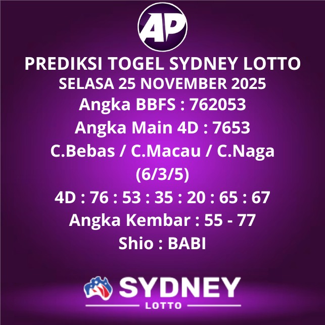 Prediksi Togel Sydney Lotto