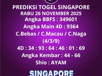 Prediksi Togel Singapore