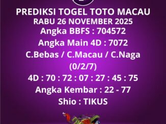 Prediksi Togel Toto Macau