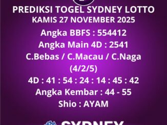 Prediksi Togel Sydney Lotto
