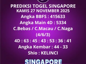 Prediksi Togel Singapore