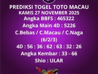 Prediksi Togel Toto Macau