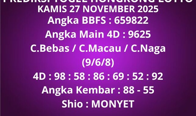Prediksi Togel Hongkong Lotto