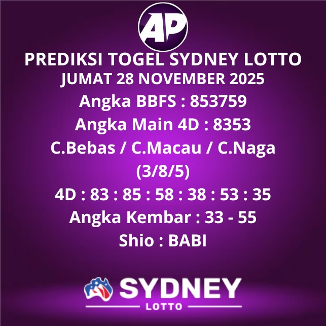 Prediksi Togel Sydney Lotto