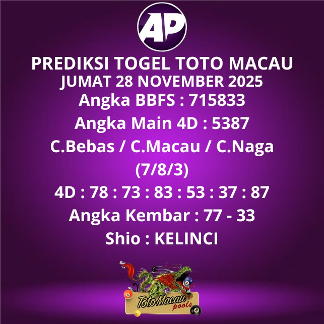 Prediksi Togel Toto Macau