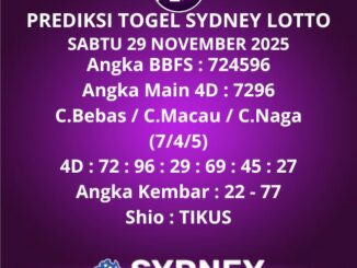 Prediksi Togel Sydney Lotto