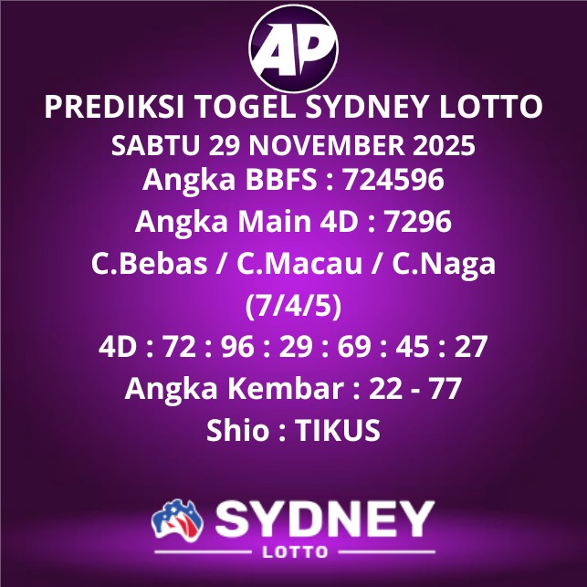 Prediksi Togel Sydney Lotto