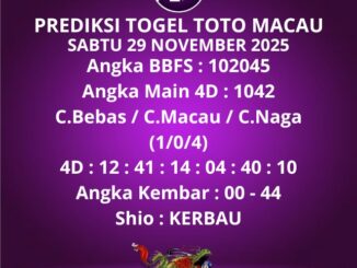 Prediksi Togel Toto Macau