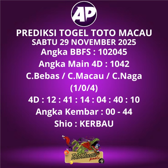 Prediksi Togel Toto Macau