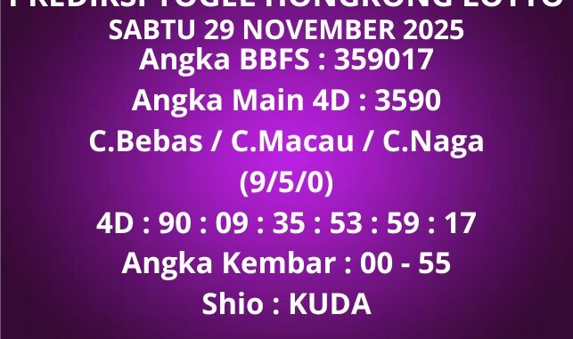 Prediksi Togel Hongkong Lotto