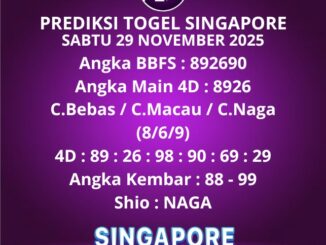Prediksi Togel Singapore