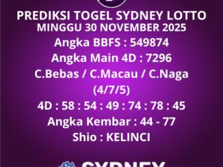 Prediksi Togel Sydney Lotto