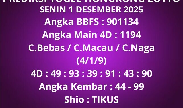 Prediksi Togel Hongkong Lotto