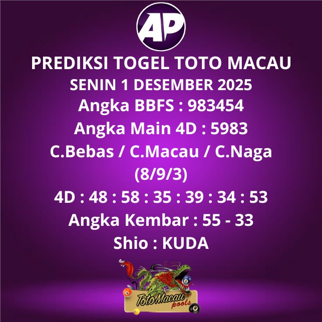 Prediksi Togel Toto Macau
