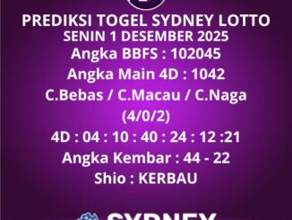 Prediksi Togel Sydney Lotto