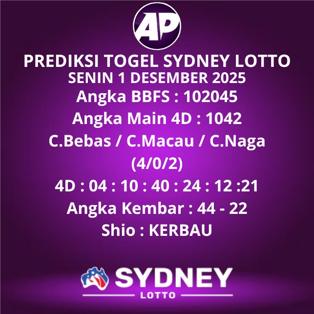 Prediksi Togel Sydney Lotto