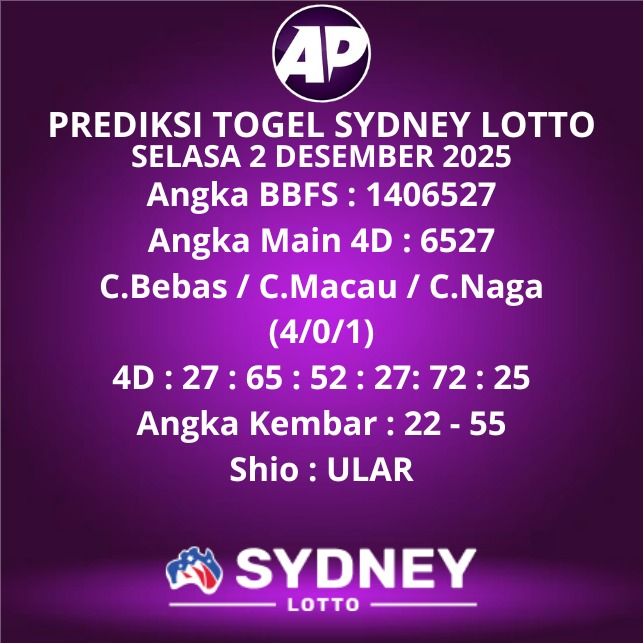 Prediksi Togel Sydney Lotto