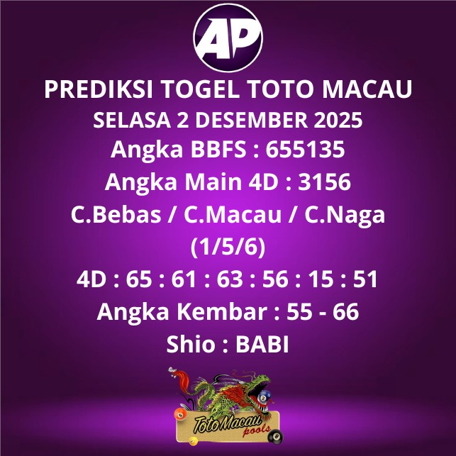 Prediksi Togel Toto Macau