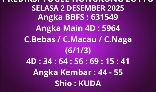 Prediksi Togel Hongkong Lotto