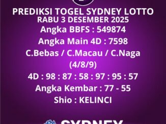 Prediksi Togel Sydney Lotto