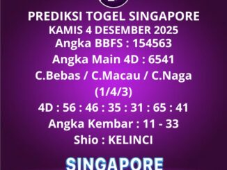 Prediksi Togel Singapore
