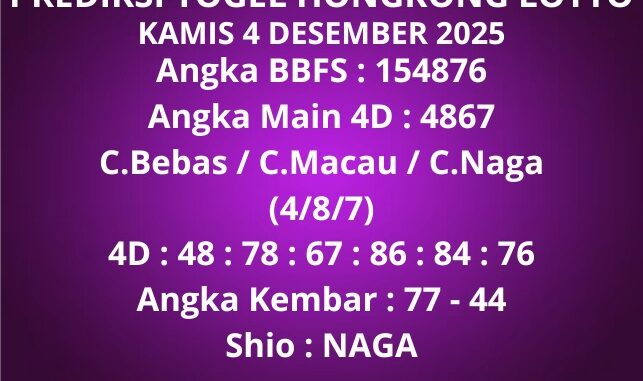 Prediksi Togel Hongkong Lotto