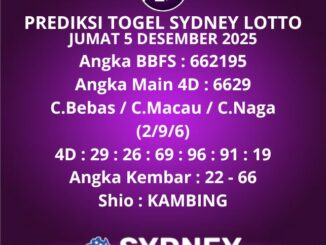 Prediksi Togel Sydney Lotto