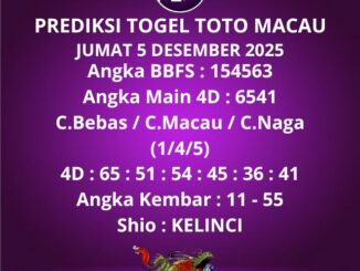 Prediksi Togel Toto Macau