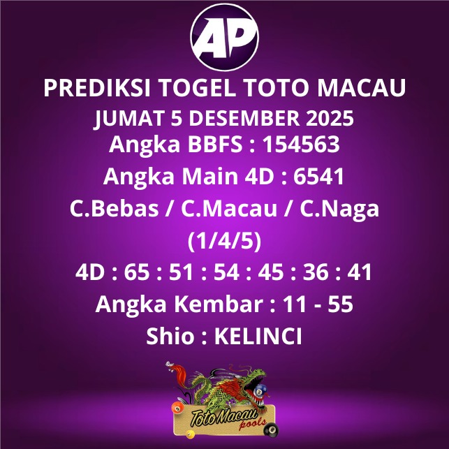Prediksi Togel Toto Macau