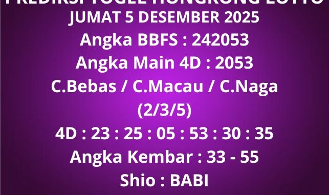 Prediksi Togel Hongkong Lotto