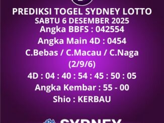 Prediksi Togel Sydney Lotto