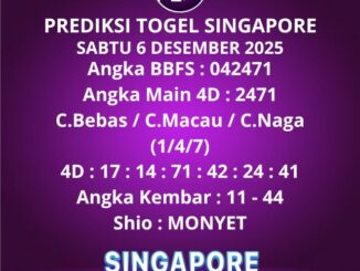 Prediksi Togel Singapore