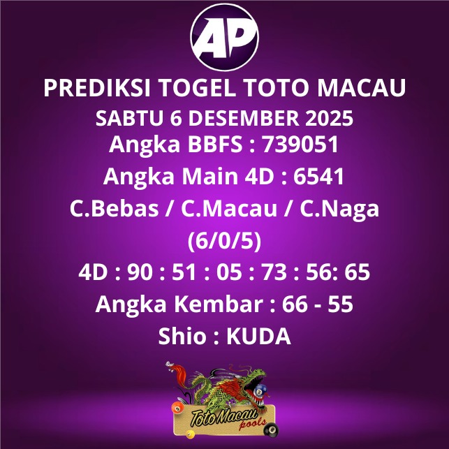 Prediksi Togel Toto Macau