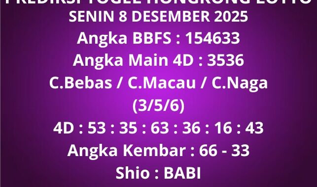 Prediksi Togel Hongkong Lotto