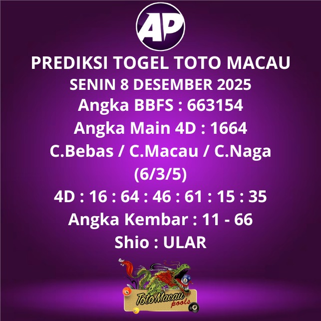 Prediksi Togel Toto Macau