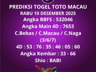 Prediksi Togel Toto Macau