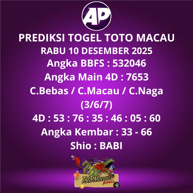 Prediksi Togel Toto Macau